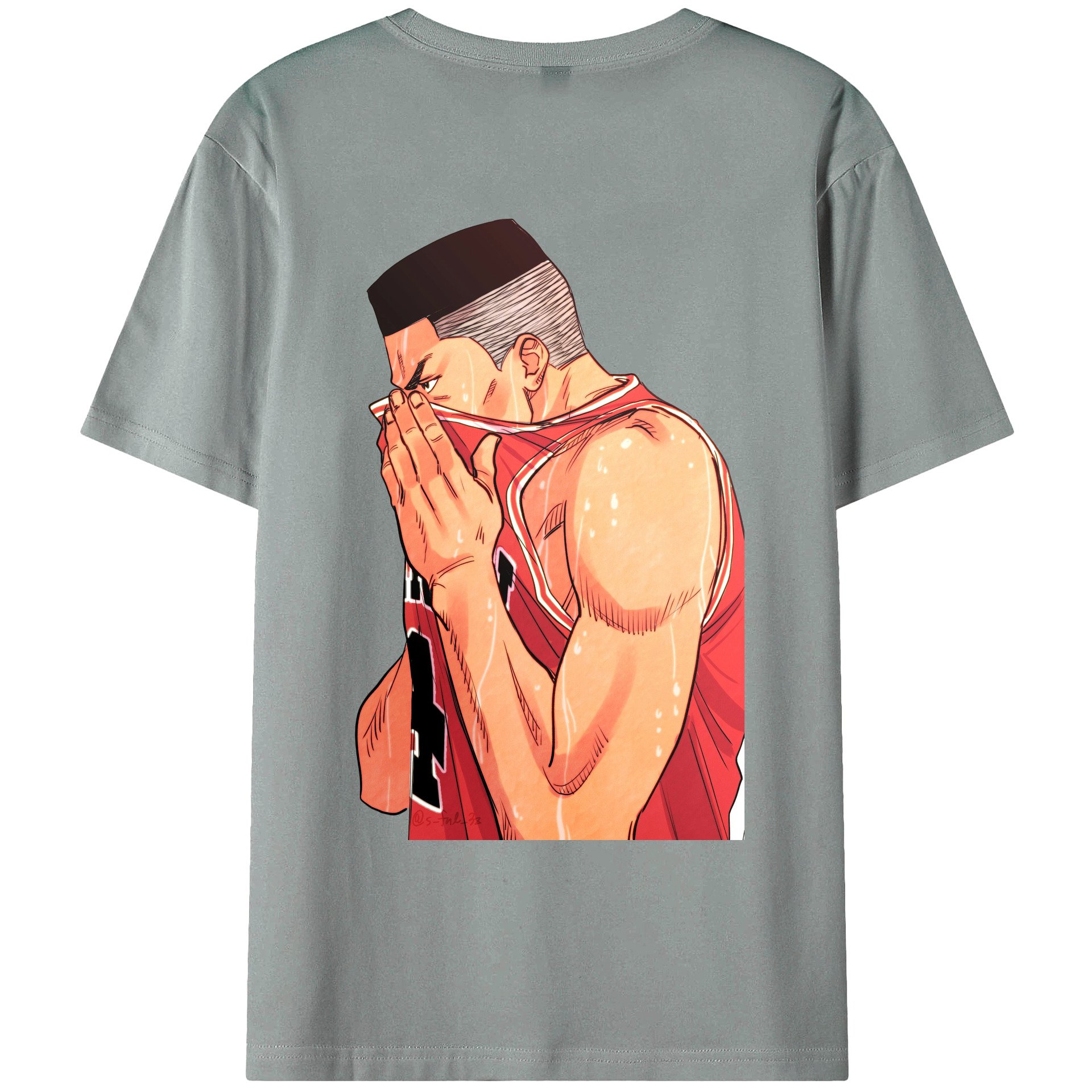 （画像用） SLAM DUNK／スラムダンク 綿100％ メンズ半袖Tシャツ（バックプリント） 通気性